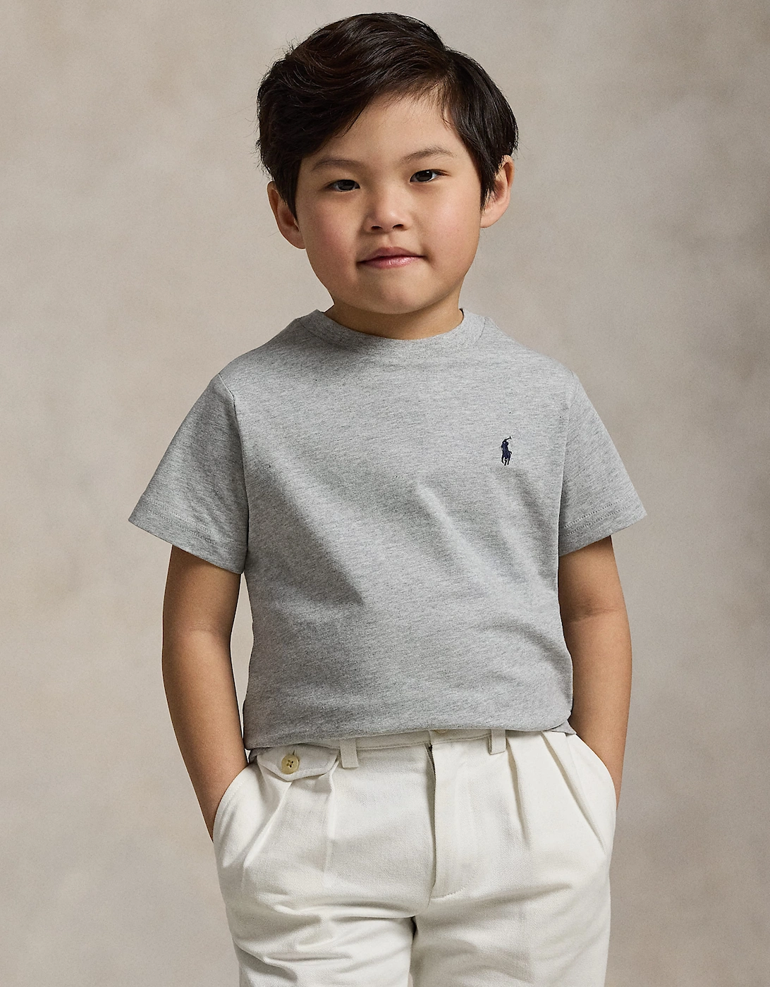 Ralph Lauren Boys Logo T-Shirt in Grey