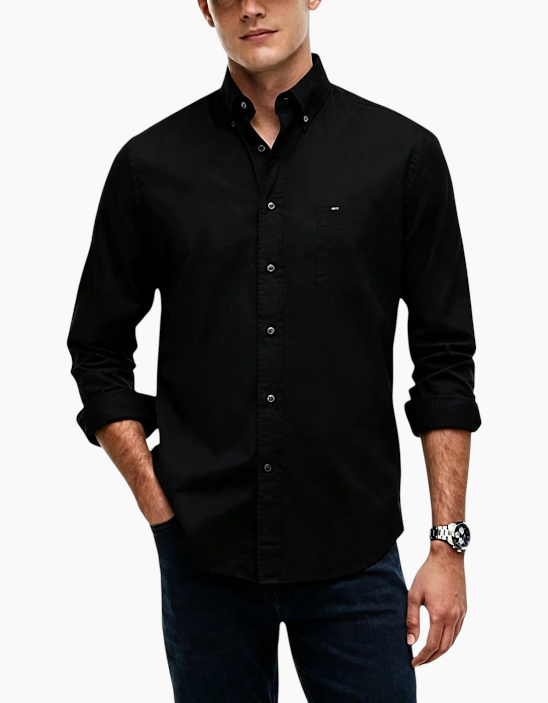 TOMMY HILFIGER Mens Shirts Regular Fit Formal Top
