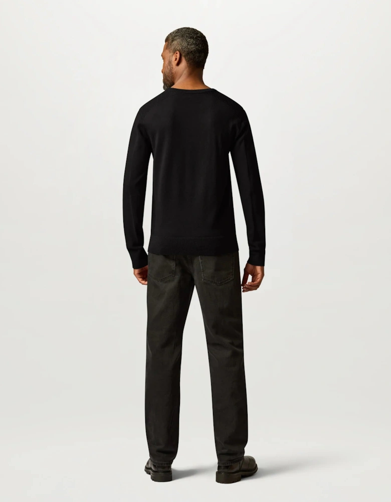 Belstaff Mens Colden Merino Crew Neck Jumper - Black