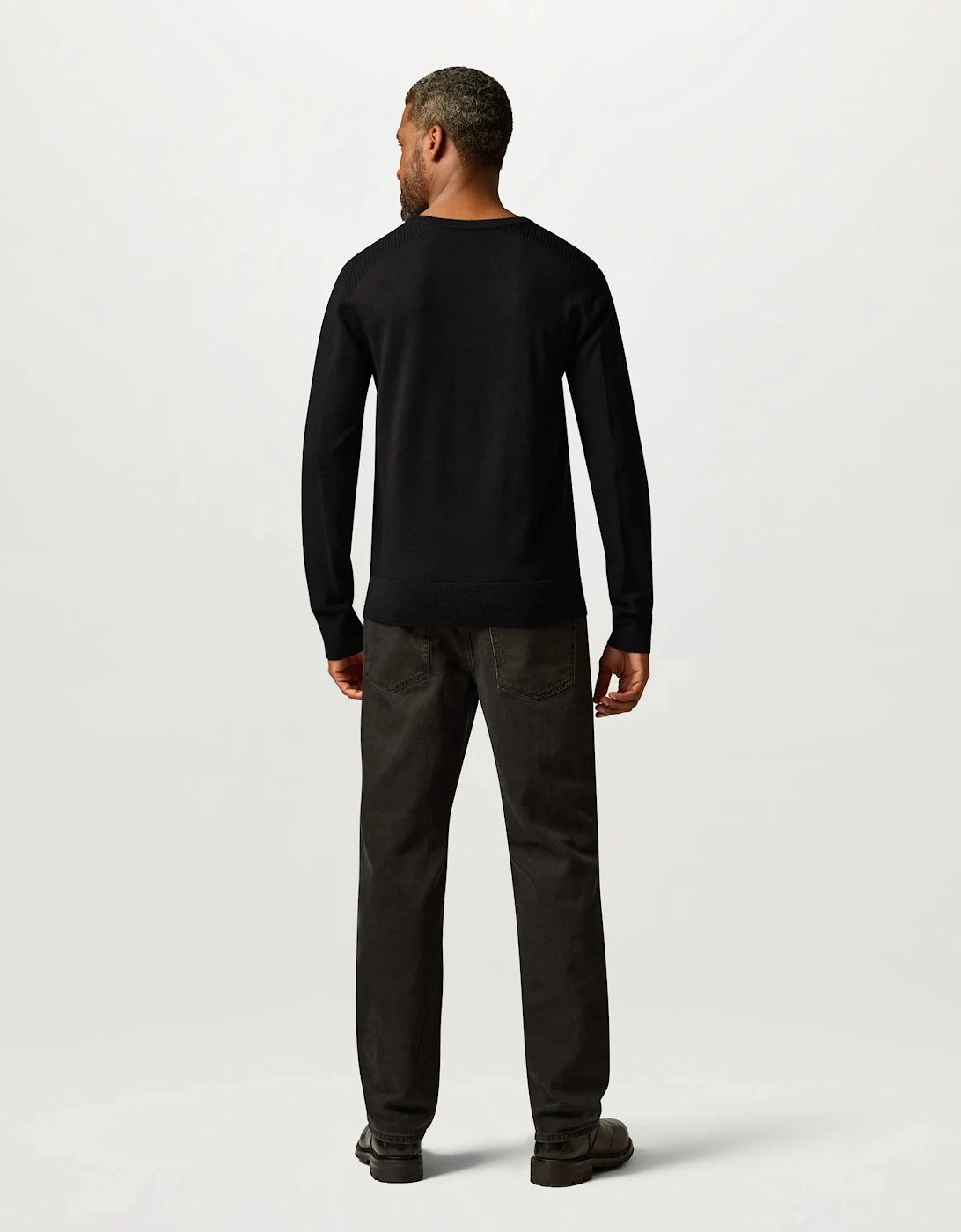 Belstaff Mens Colden Merino Crew Neck Jumper - Black