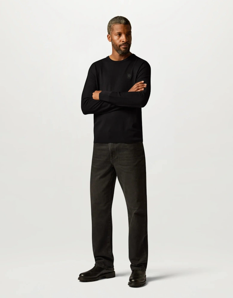 Belstaff Mens Colden Merino Crew Neck Jumper - Black