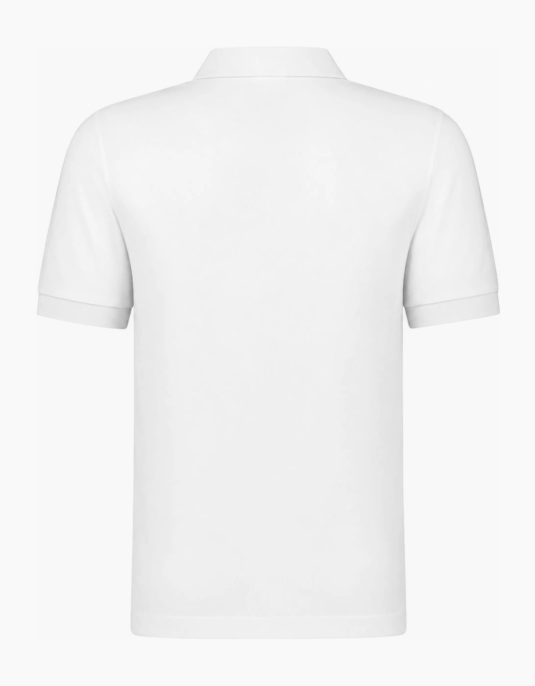 Burberry Mens Hartford Zip Polo Shirt - White