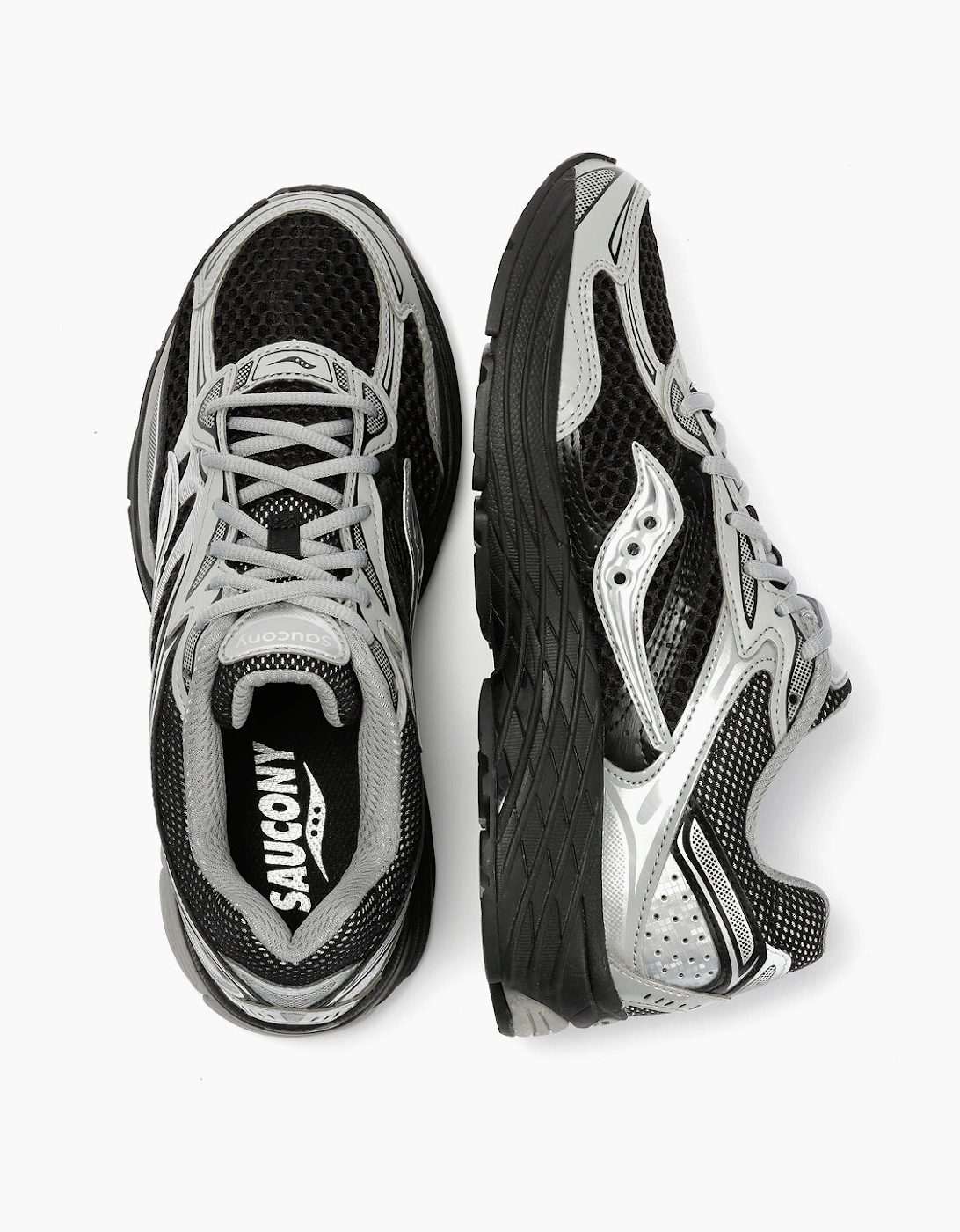 Saucony Progrid Omni 9 Black/Silver Trainers