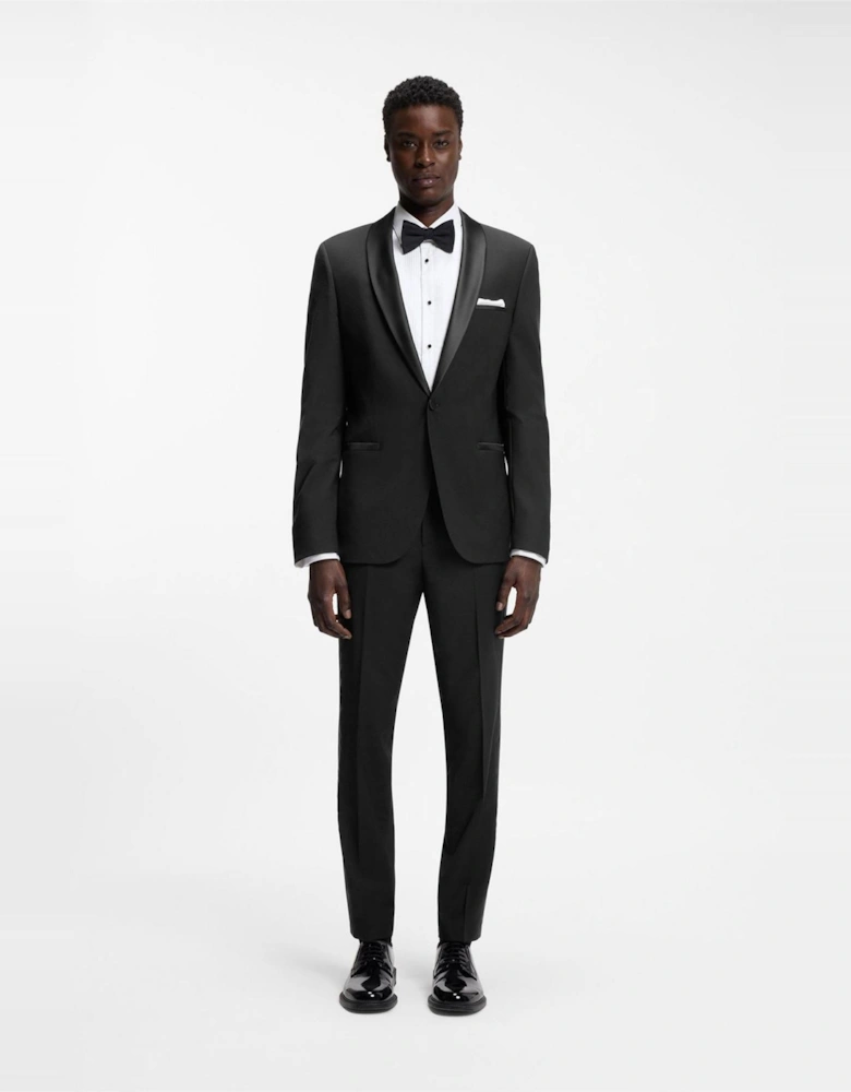 Solid Patterned Slim Mid Rise Suit Trousers