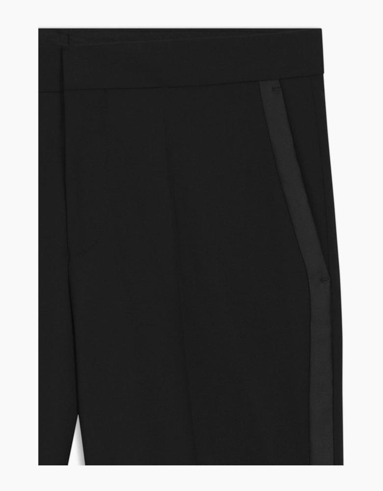 Solid Patterned Slim Mid Rise Suit Trousers