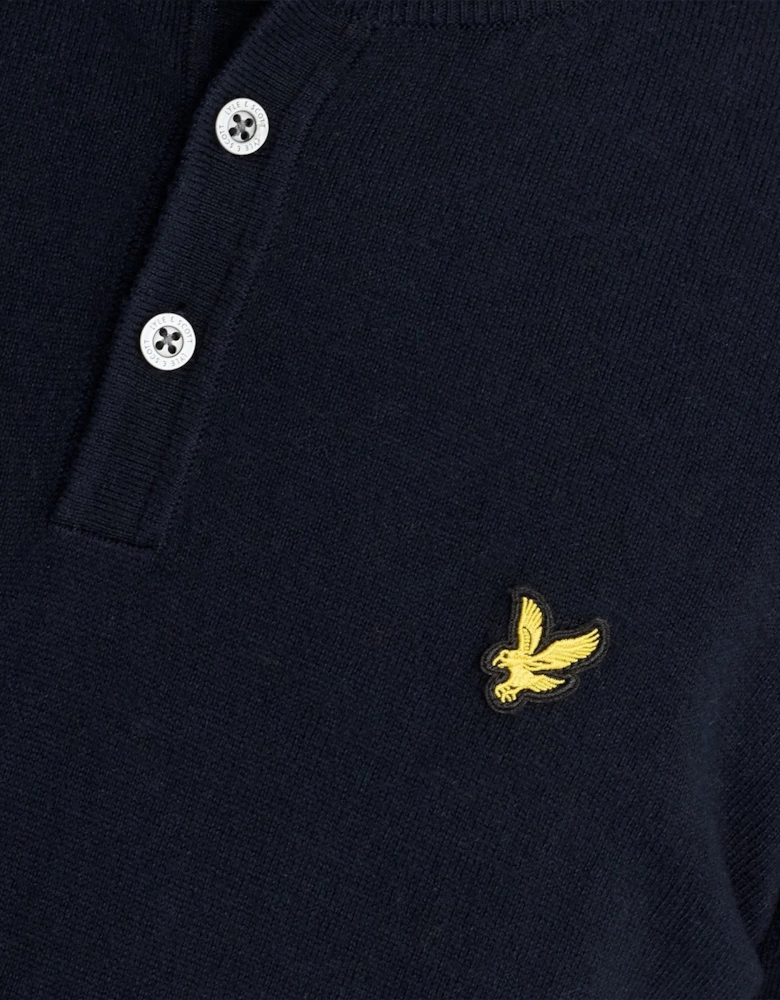 Cotton Merino Henley Jumper