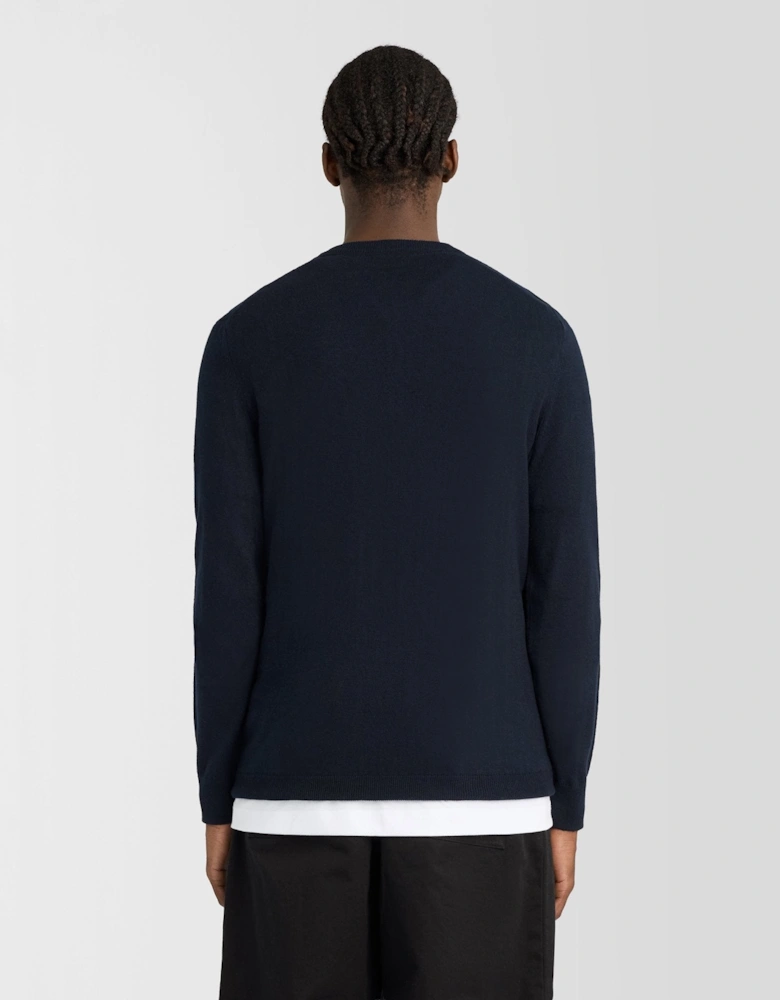 Cotton Merino Henley Jumper
