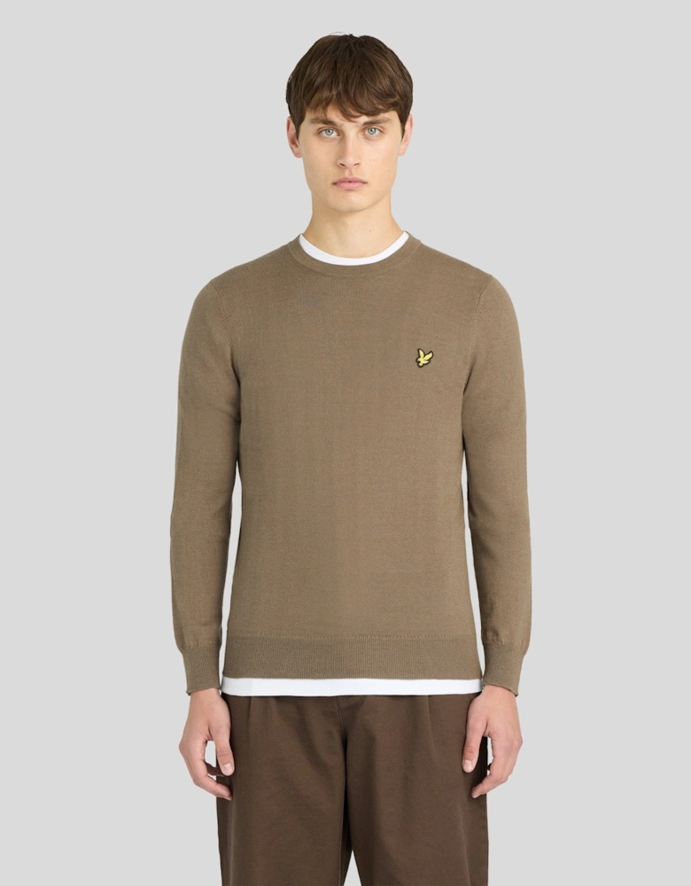 Cotton Merino Crew Neck Jumper