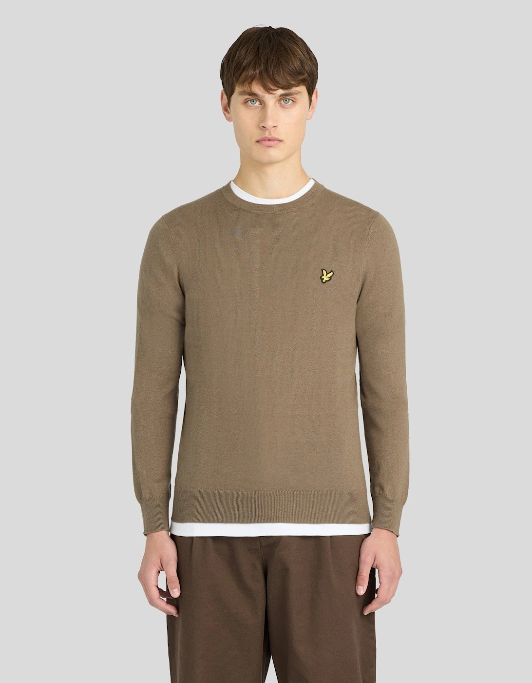 Lyle & Scott Lyle And Scott Men's Cotton Merino Crew Neck Jumper - Tan