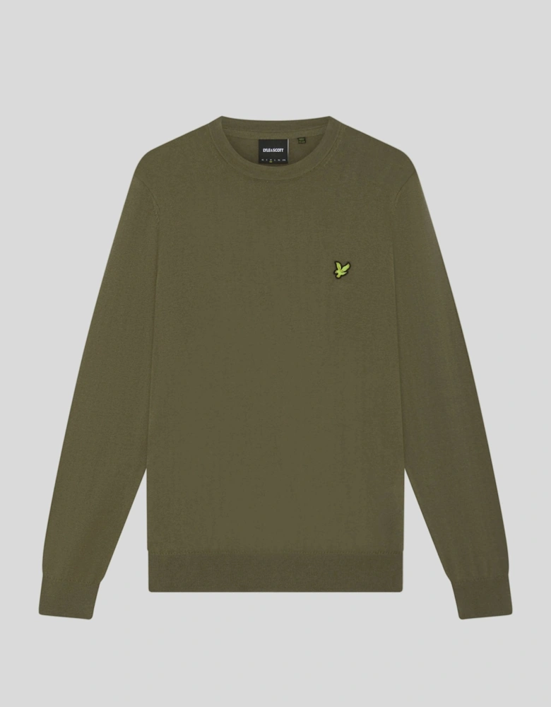 Cotton Merino Crew Neck Jumper
