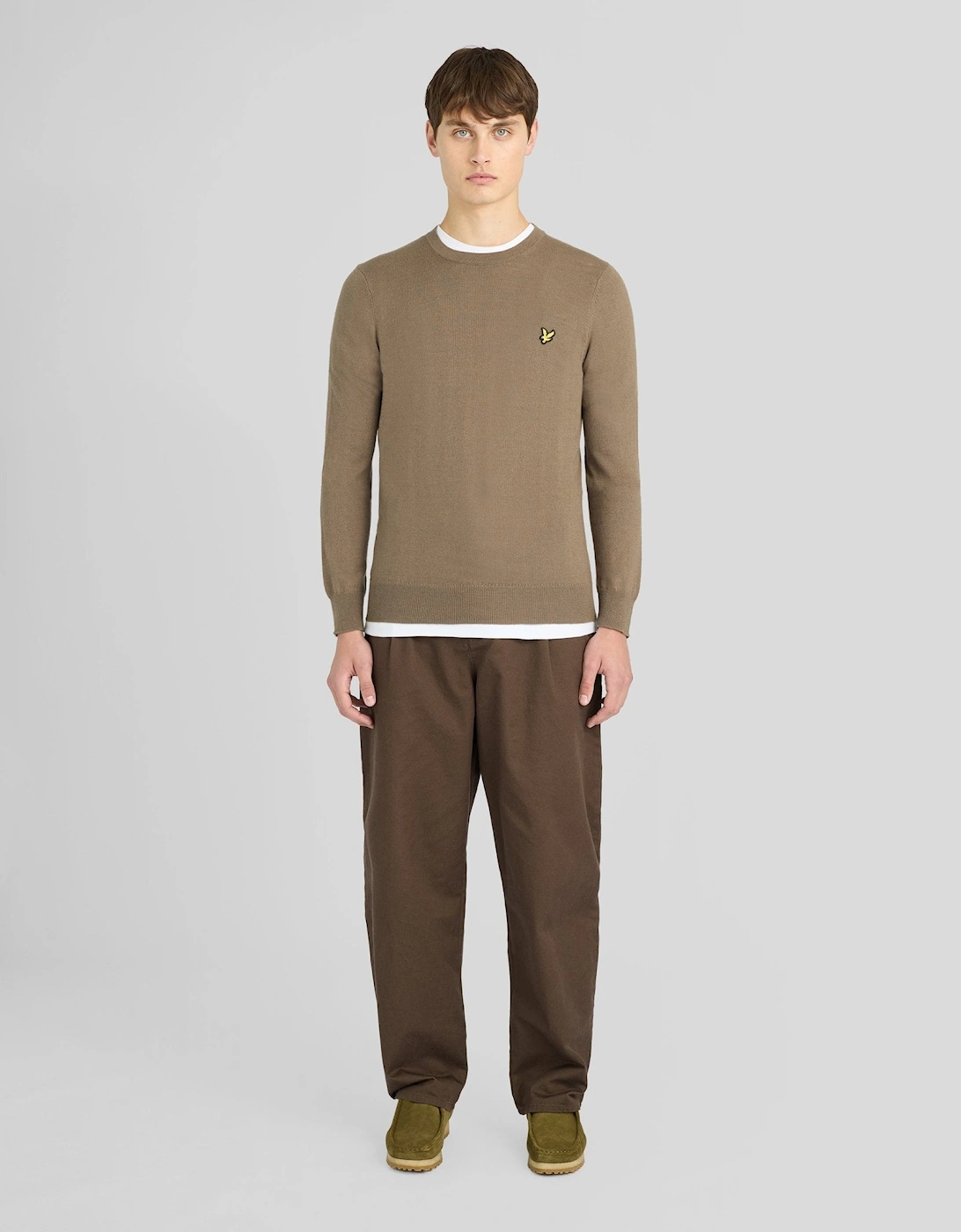 Cotton Merino Crew Neck Jumper