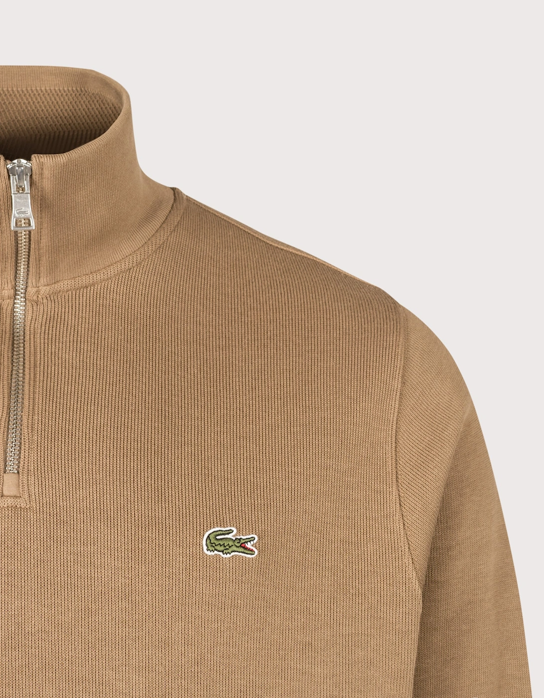 Regular Fit Croc Logo Quarter Zip Knit Jumper