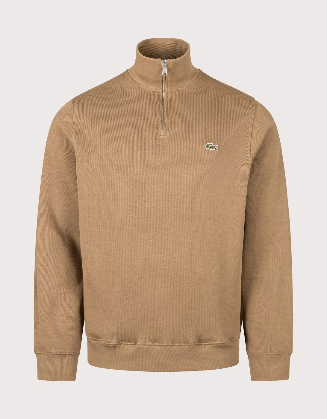 Regular Fit Croc Logo Quarter Zip Knit Jumper