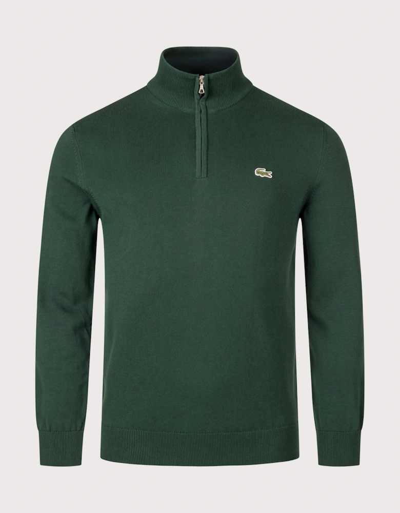 Regular Fit Quarter Zip Knit Jumper