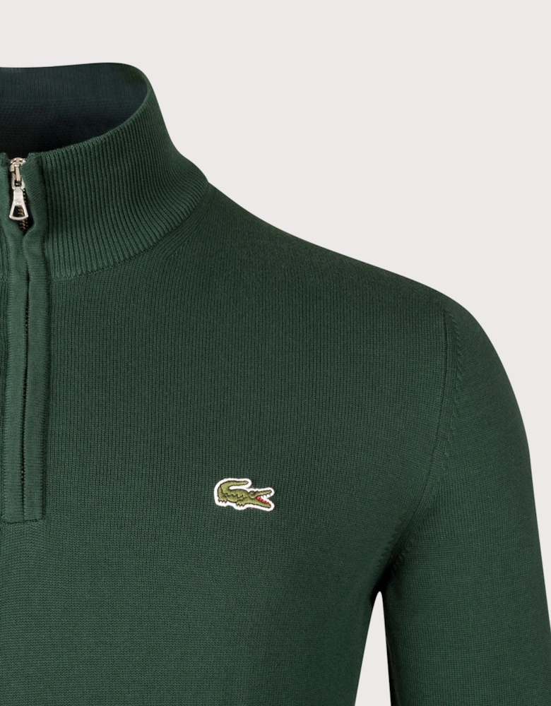 Regular Fit Quarter Zip Knit Jumper
