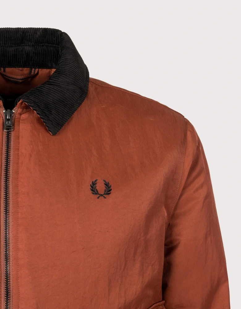 Regular Fit Nylon Caban Jacket