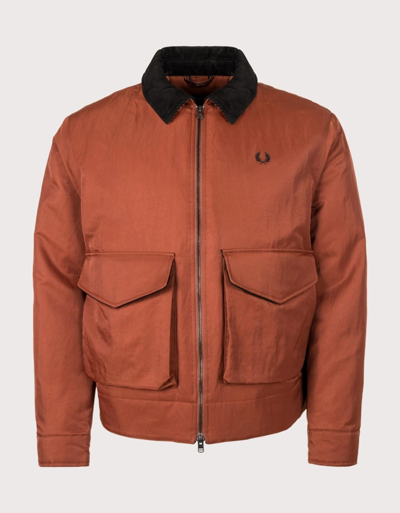 Regular Fit Nylon Caban Jacket