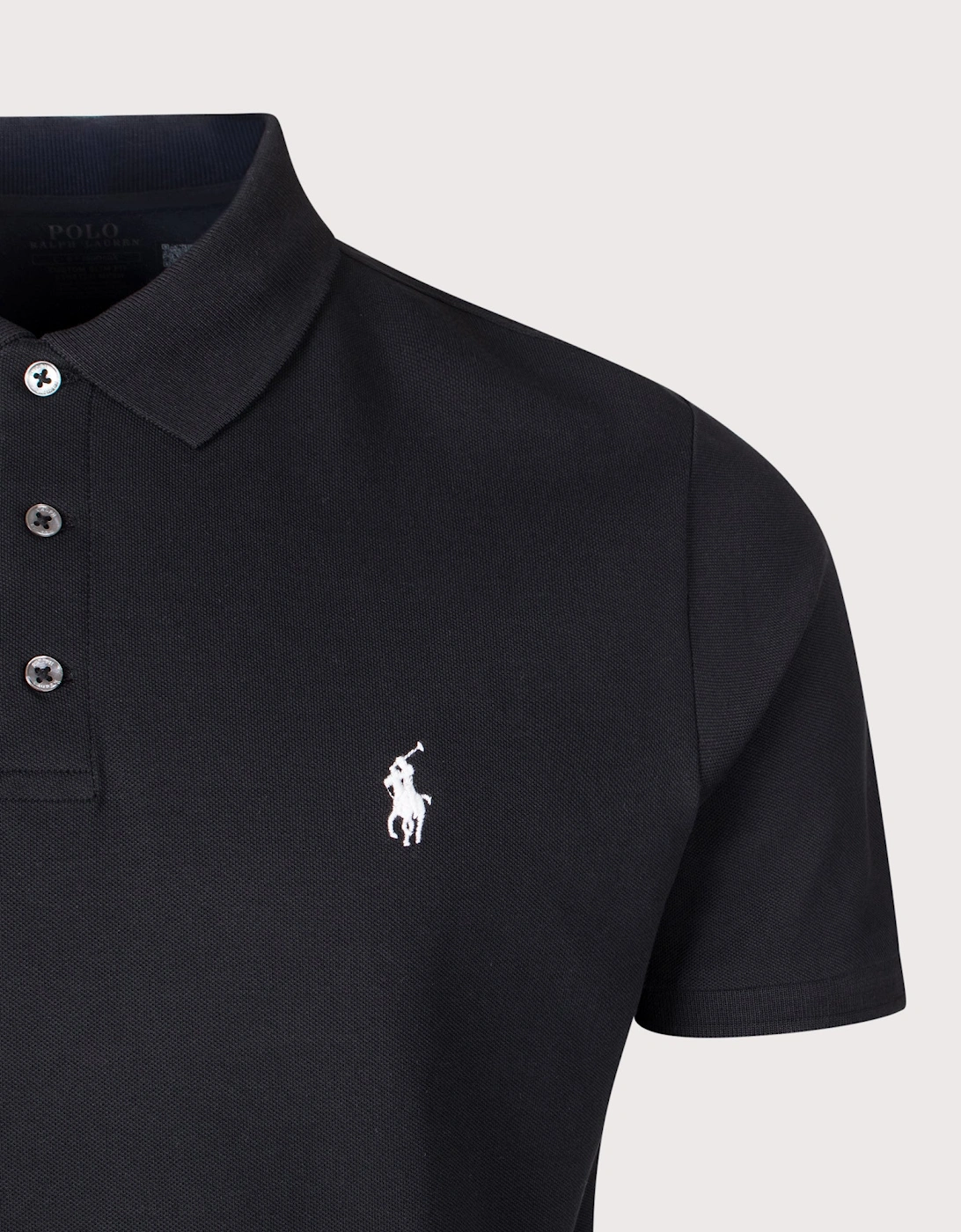 Custom Slim Fit Stretch Mesh Polo Shirt