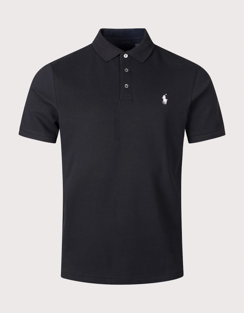 Custom Slim Fit Stretch Mesh Polo Shirt
