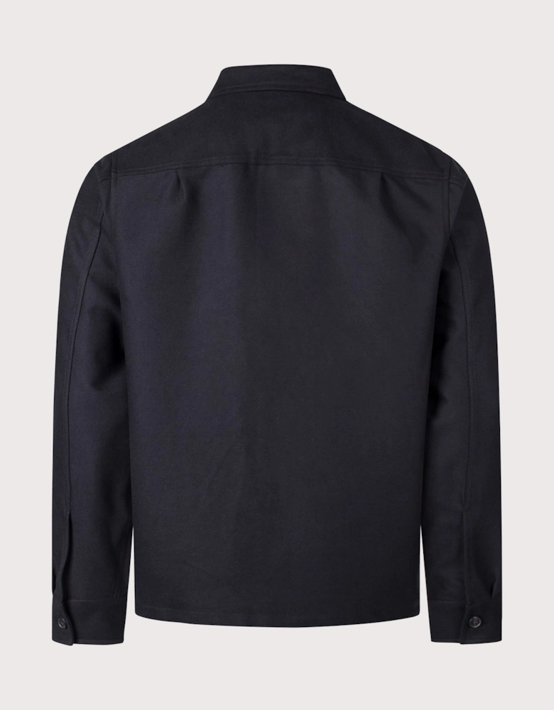 Regular Fit Brushed Twill Overshirt