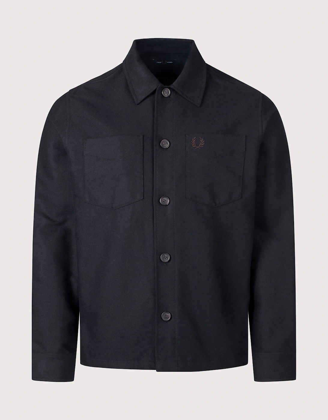 Regular Fit Brushed Twill Overshirt