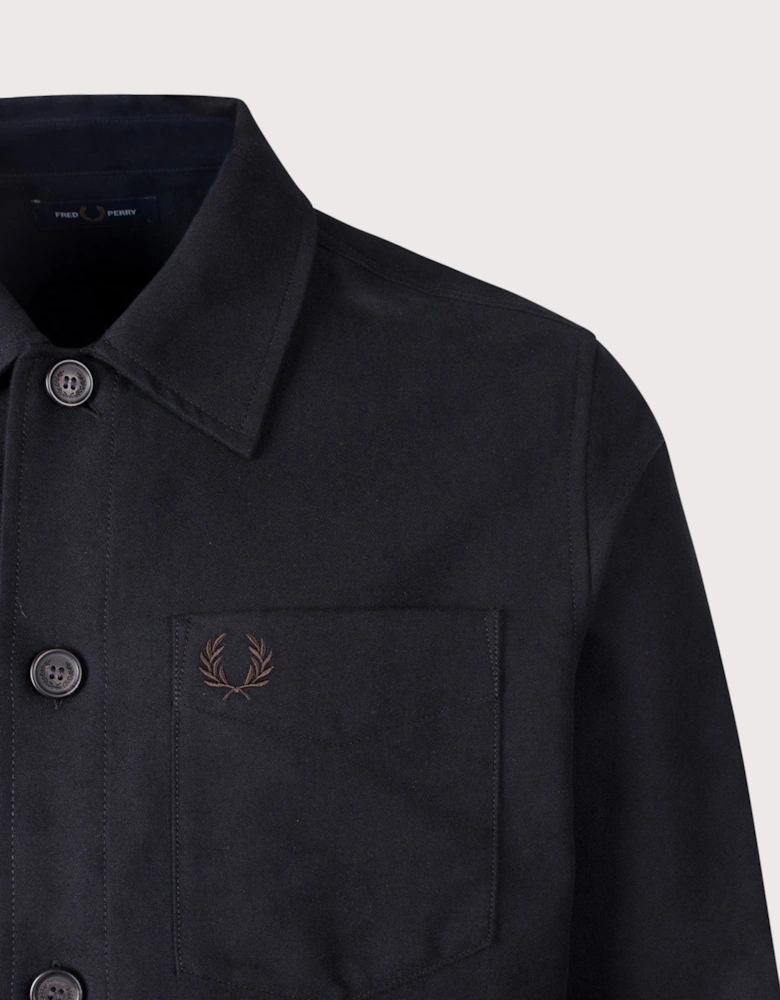 Regular Fit Brushed Twill Overshirt
