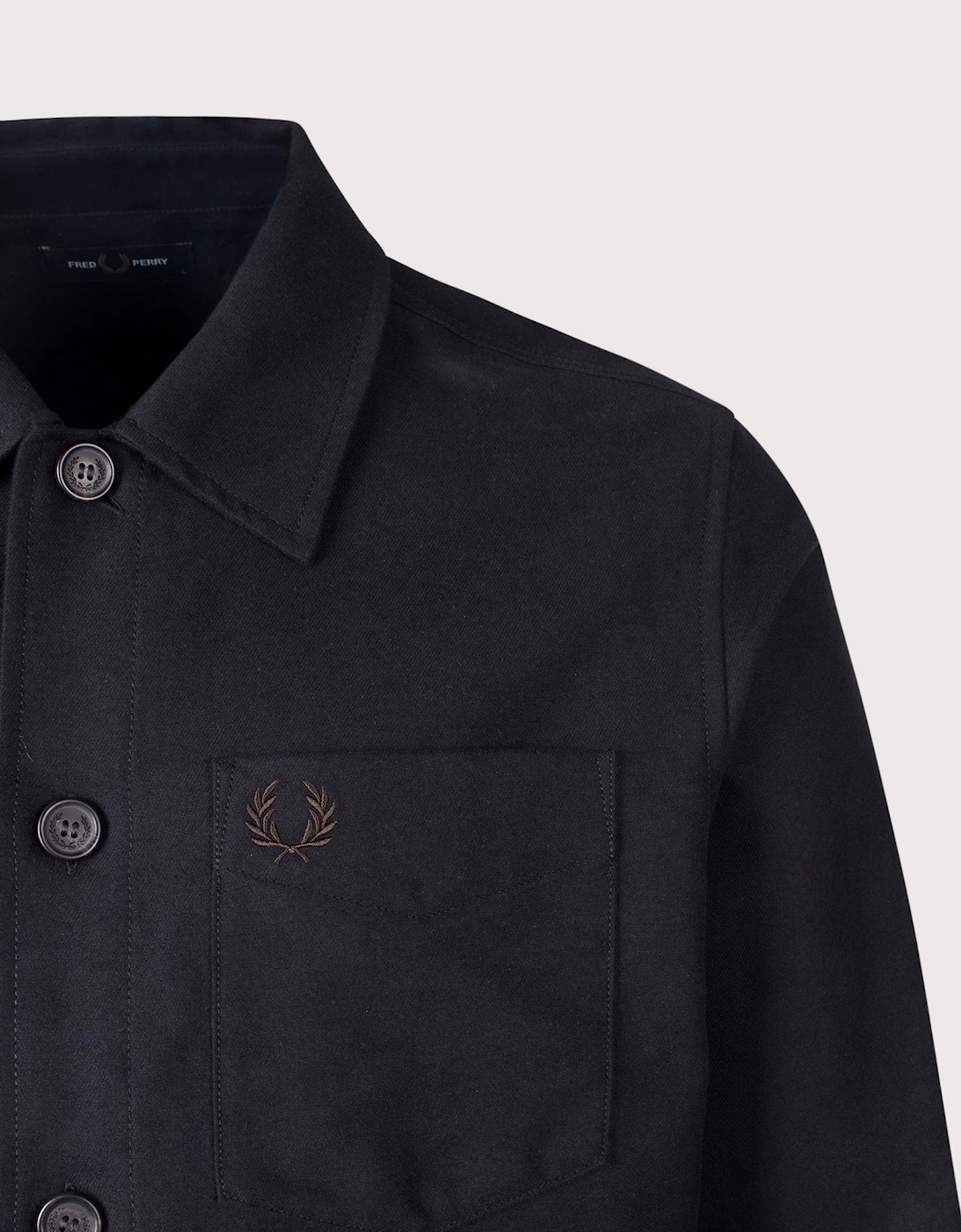 Regular Fit Brushed Twill Overshirt