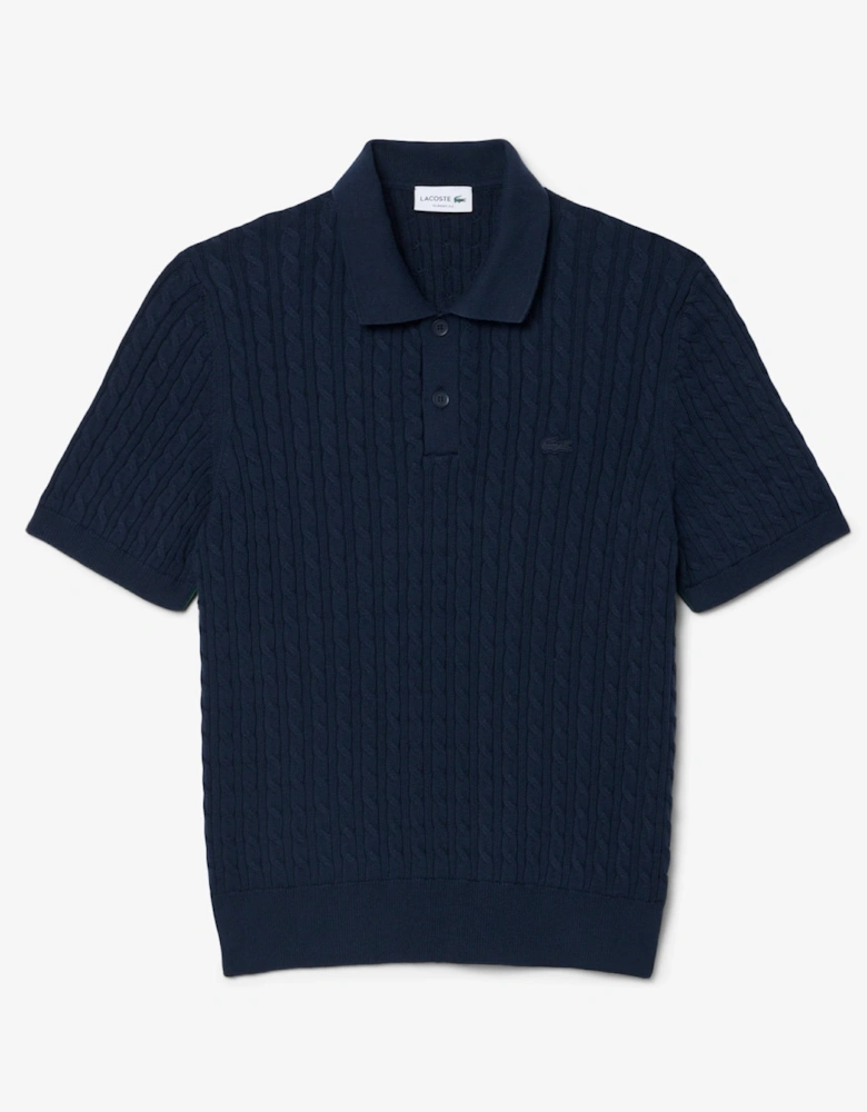 Lacoste Polo Mens Short Sleeve Sweatshirt - Blue Marine M35