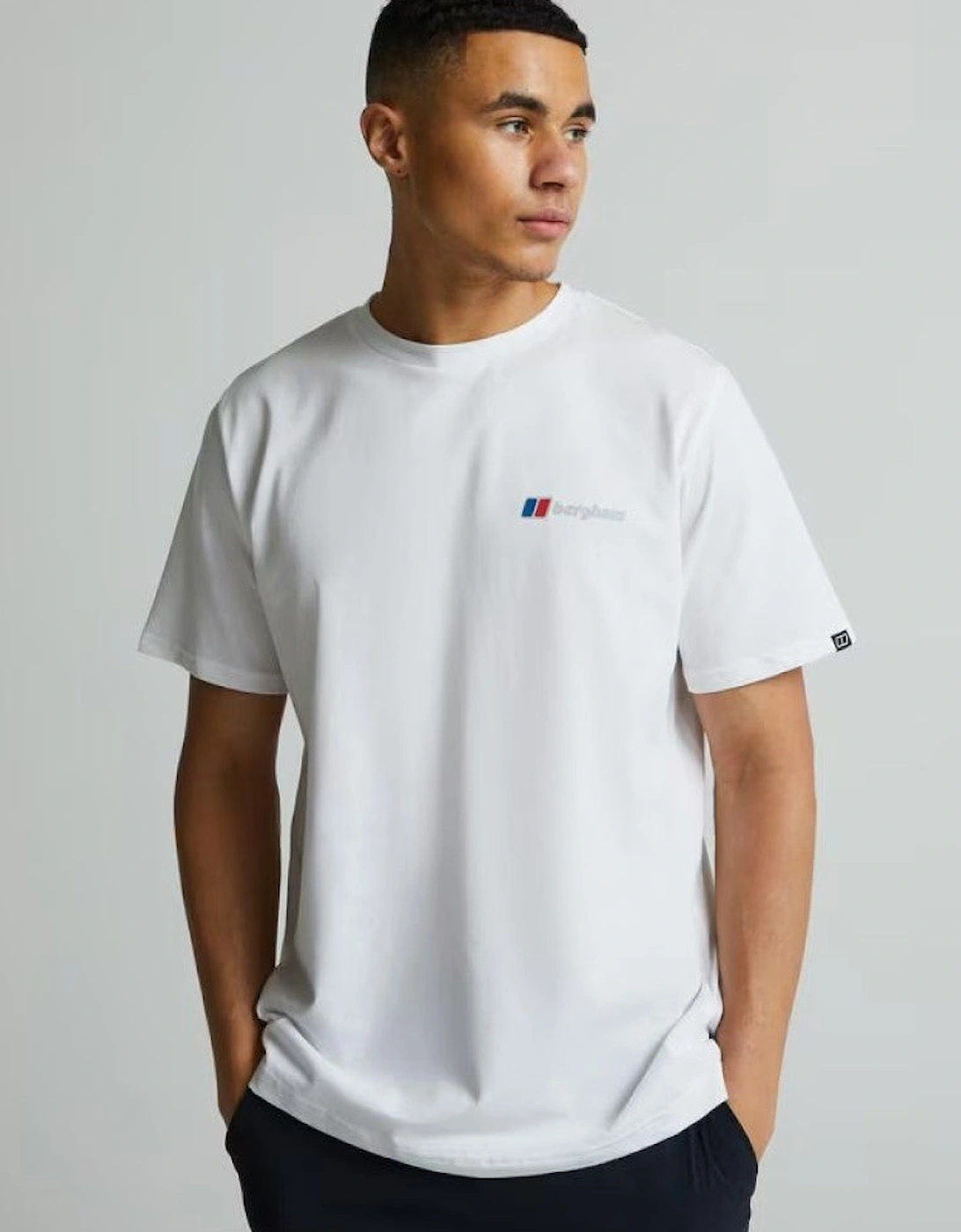 Berghaus Mens Alpine Peak Graphic Mountain Threshold T Shirt in White