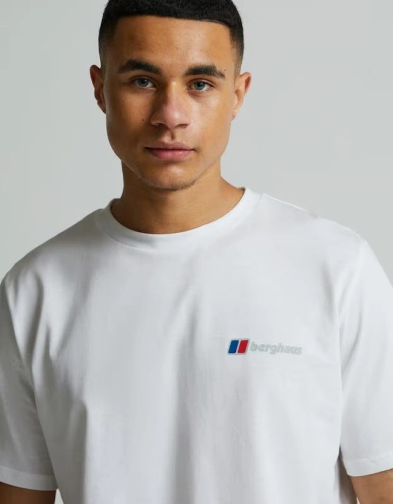 Berghaus Mens Alpine Peak Graphic Mountain Threshold T Shirt in White