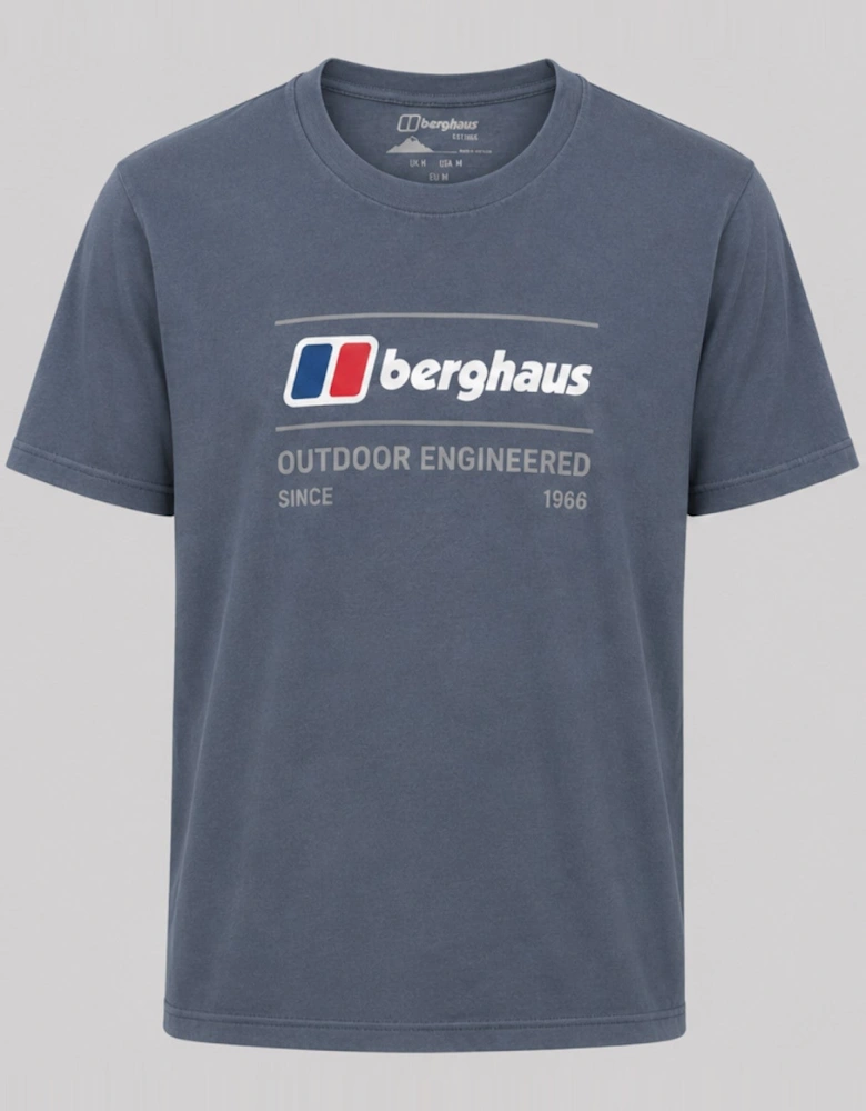 Berghaus Mens Outdoor Engineered Graphic T Shirt in DK Grey
