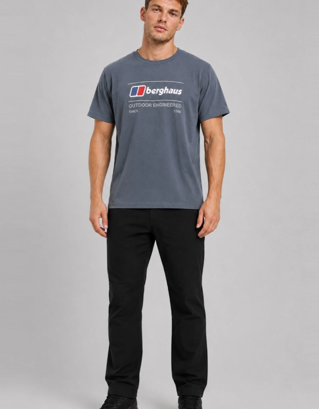 Berghaus Mens Outdoor Engineered Graphic T Shirt in DK Grey