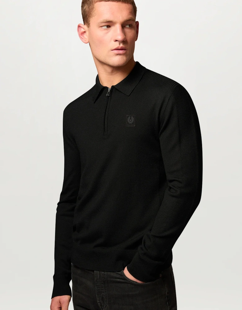 Colden Knitted Polo Black
