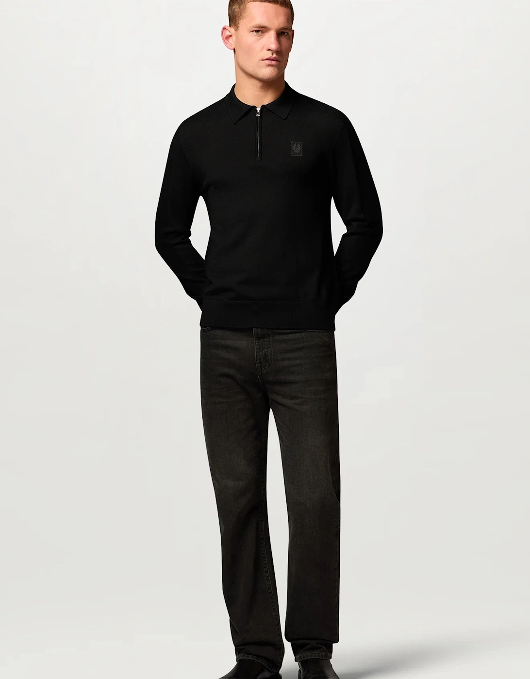 Colden Knitted Polo Black