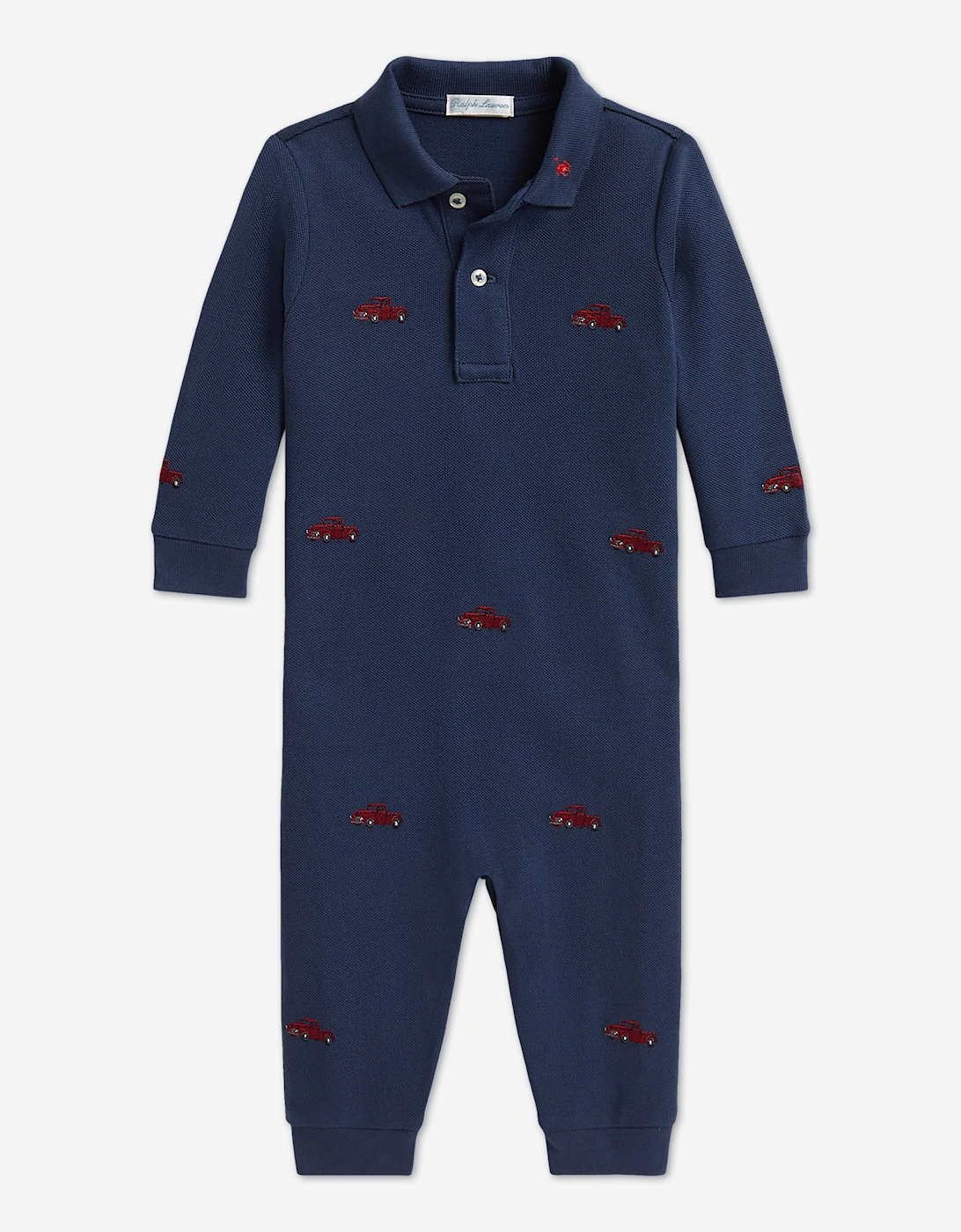 Ralph Lauren Baby Boys Polo Romper in Navy