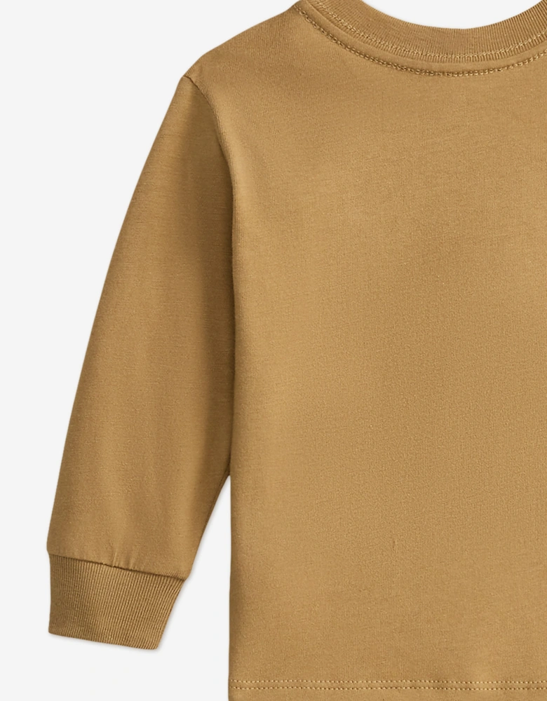 Ralph Lauren Baby Boys Polo Bear Long Sleeve T-Shirt in Beige