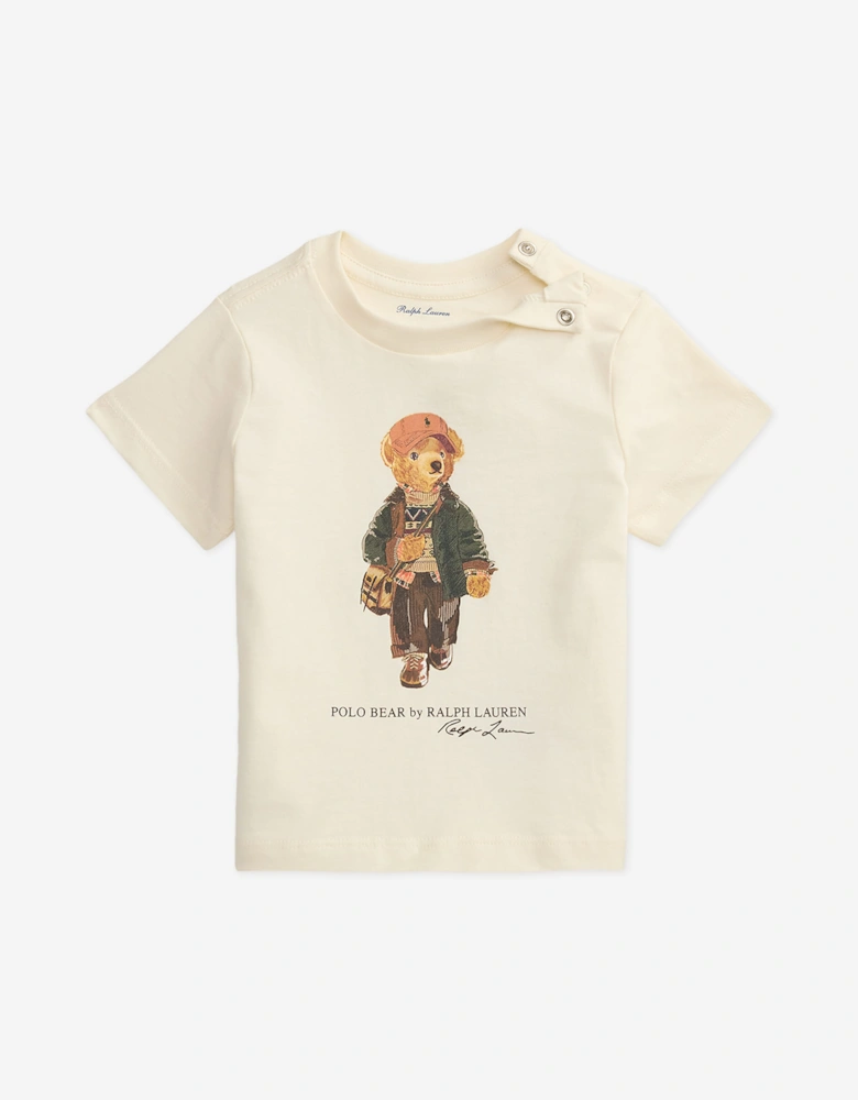 Ralph Lauren Baby Boys Polo Bear T-Shirt in Ivory