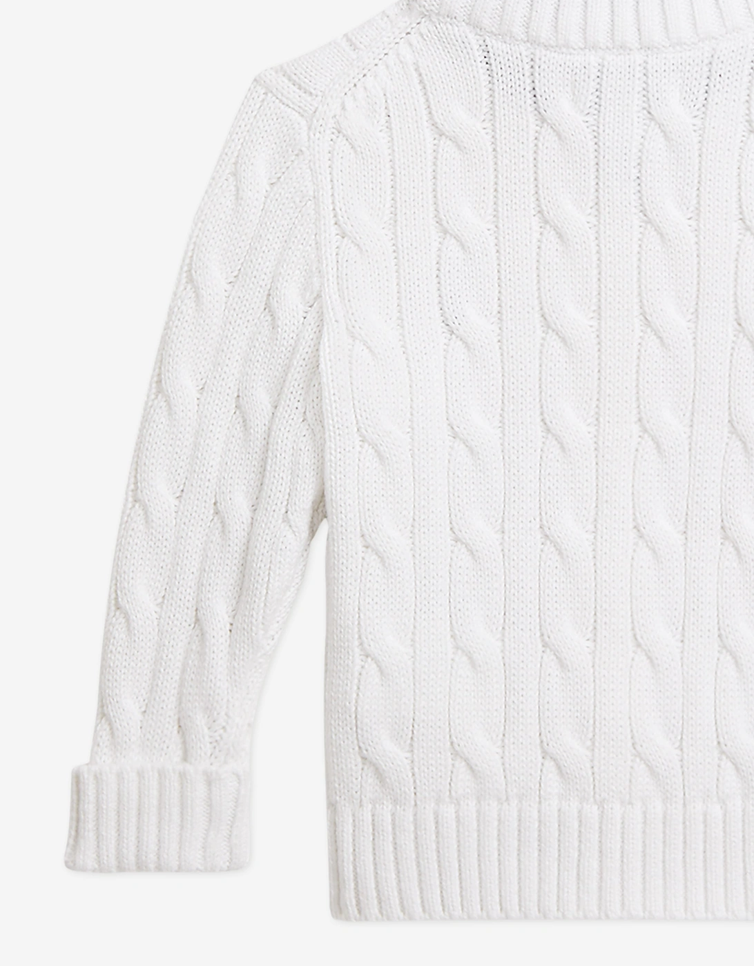 Ralph Lauren Baby Boys Cable Knit Cardigan in White