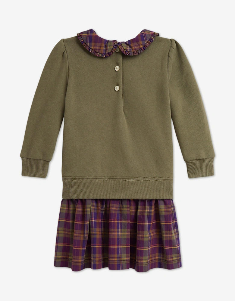 Ralph Lauren Baby Girls Polo Bear Dress in Green