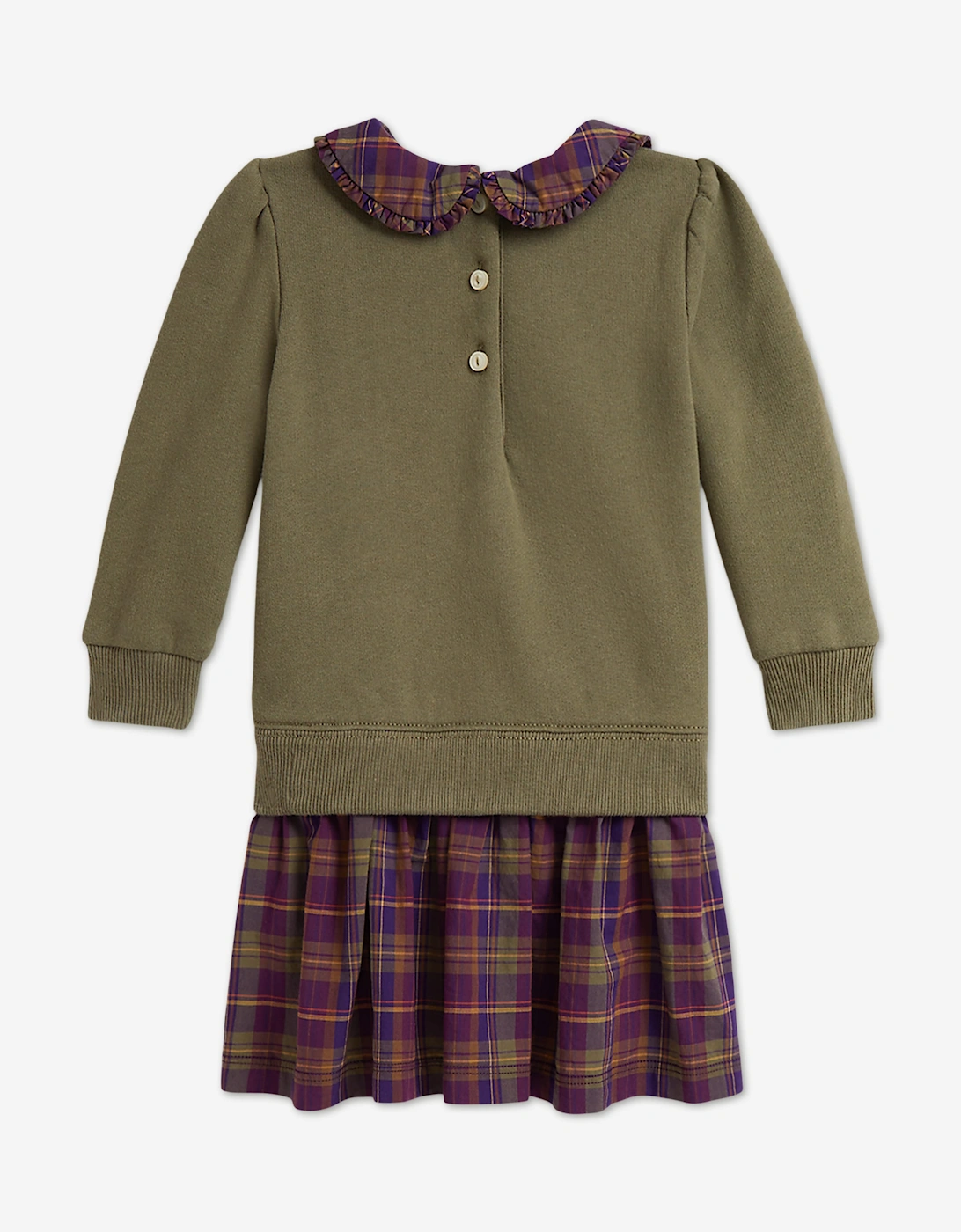 Ralph Lauren Baby Girls Polo Bear Dress in Green