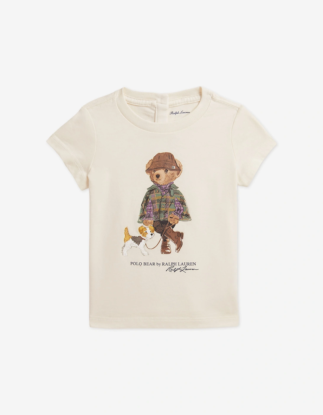 Ralph Lauren Baby Girls Polo Bear T-Shirt in Ivory
