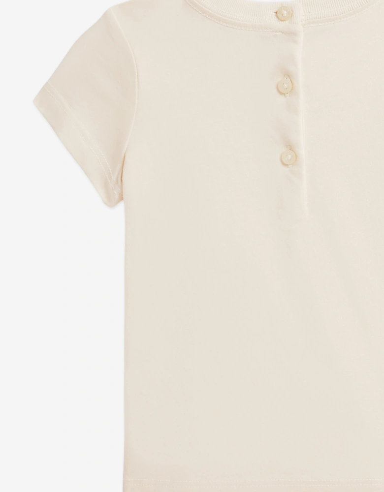 Ralph Lauren Baby Girls Polo Bear T-Shirt in Ivory