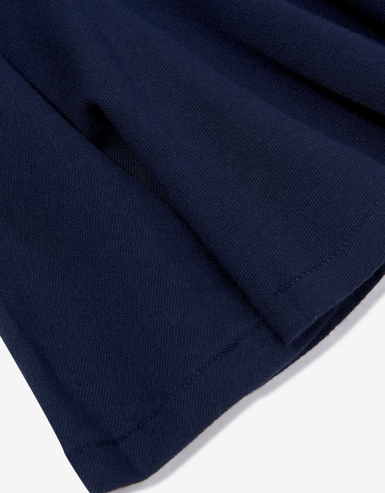 Ralph Lauren Girls Cotton Logo Polo Dress in Navy