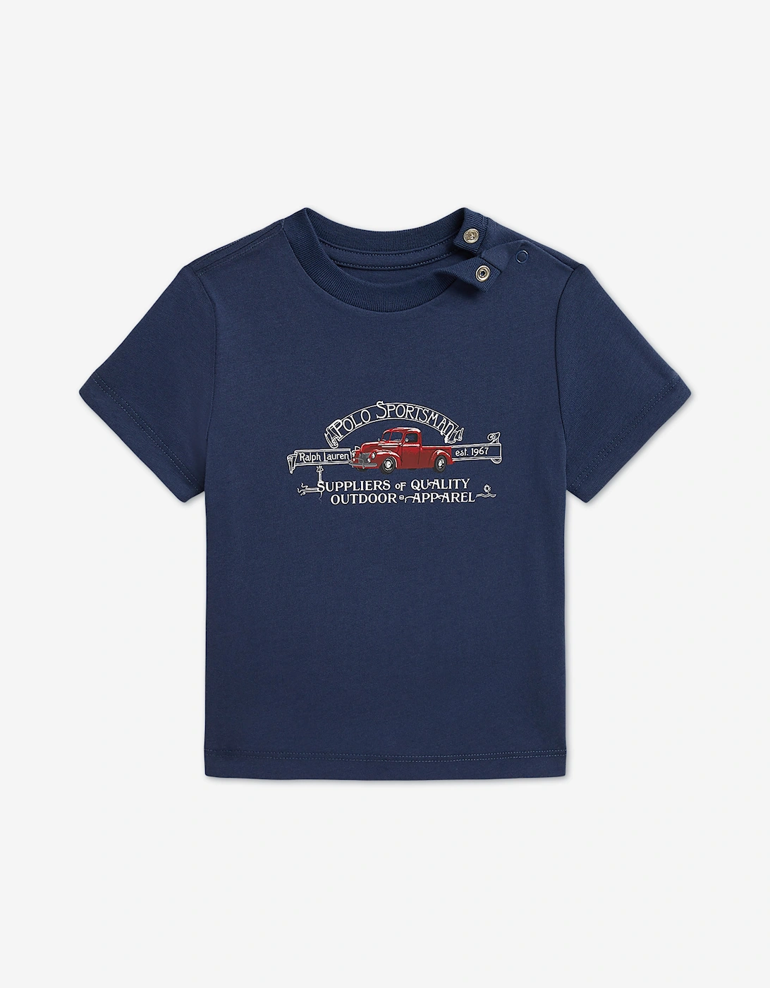 Ralph Lauren Baby Boys Polo Sportsman T-Shirt in Navy
