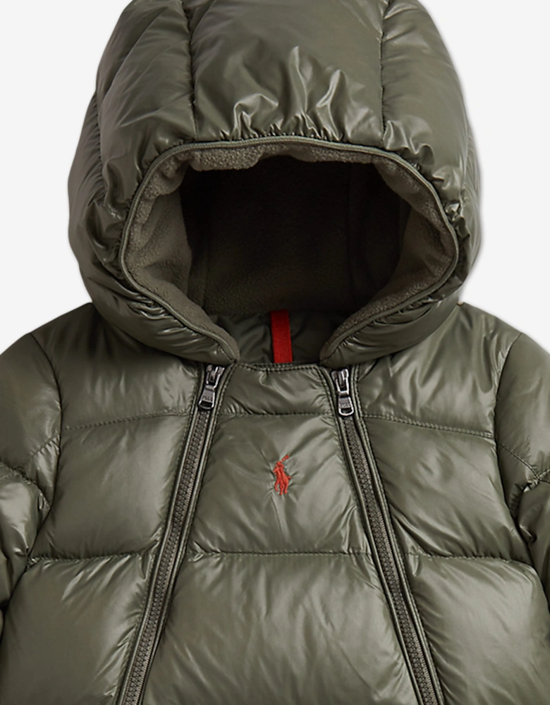 Ralph Lauren Baby Boys Padded Snowsuit in Green