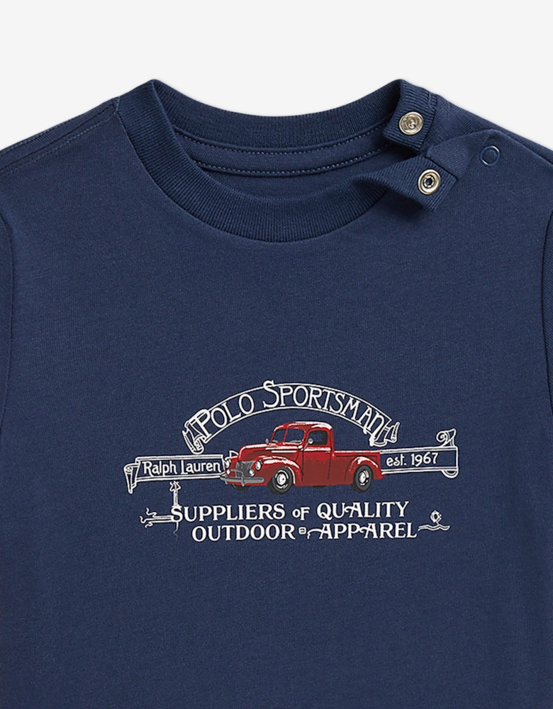 Ralph Lauren Baby Boys Polo Sportsman T-Shirt in Navy