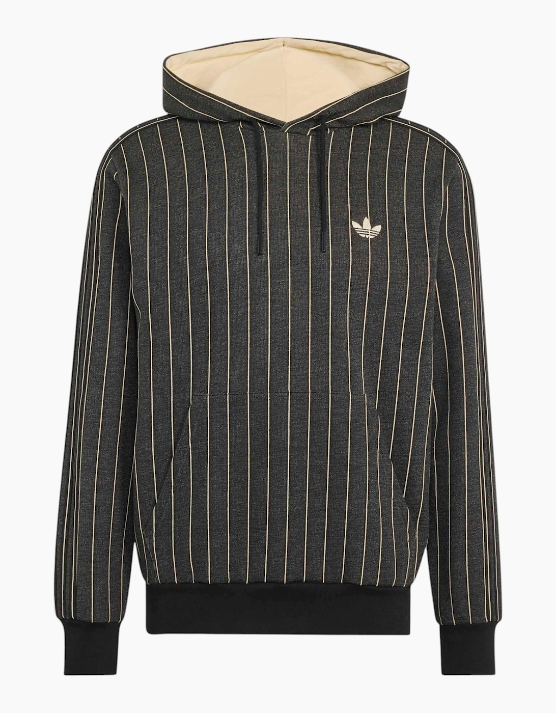 Adidas Mens Hoodie Pinstripes Pullover Fleece Casual Hooded Sweatshirt