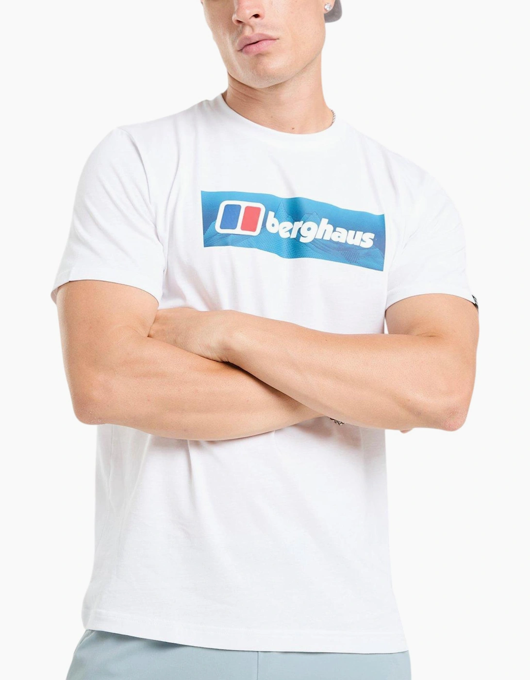 Berghaus Mens T Shirt Panaromic WF Logo Crew Neck Short Sleeve Cotton Summer Tee