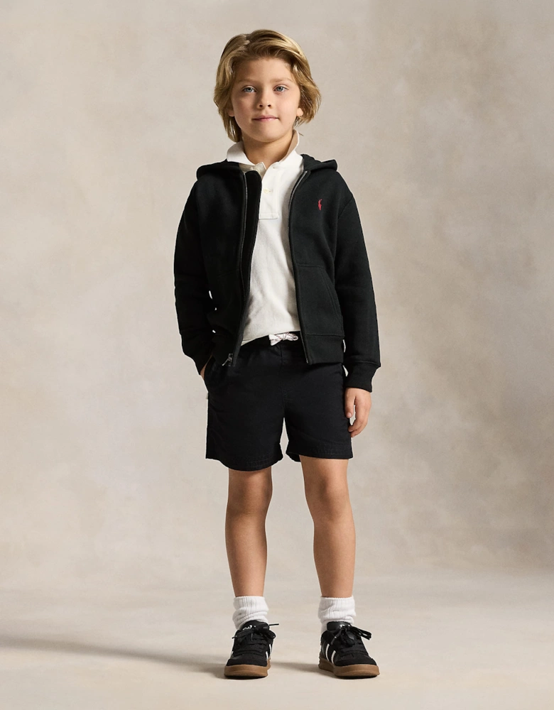 Ralph Lauren Boys Logo Zip Up Top in Black