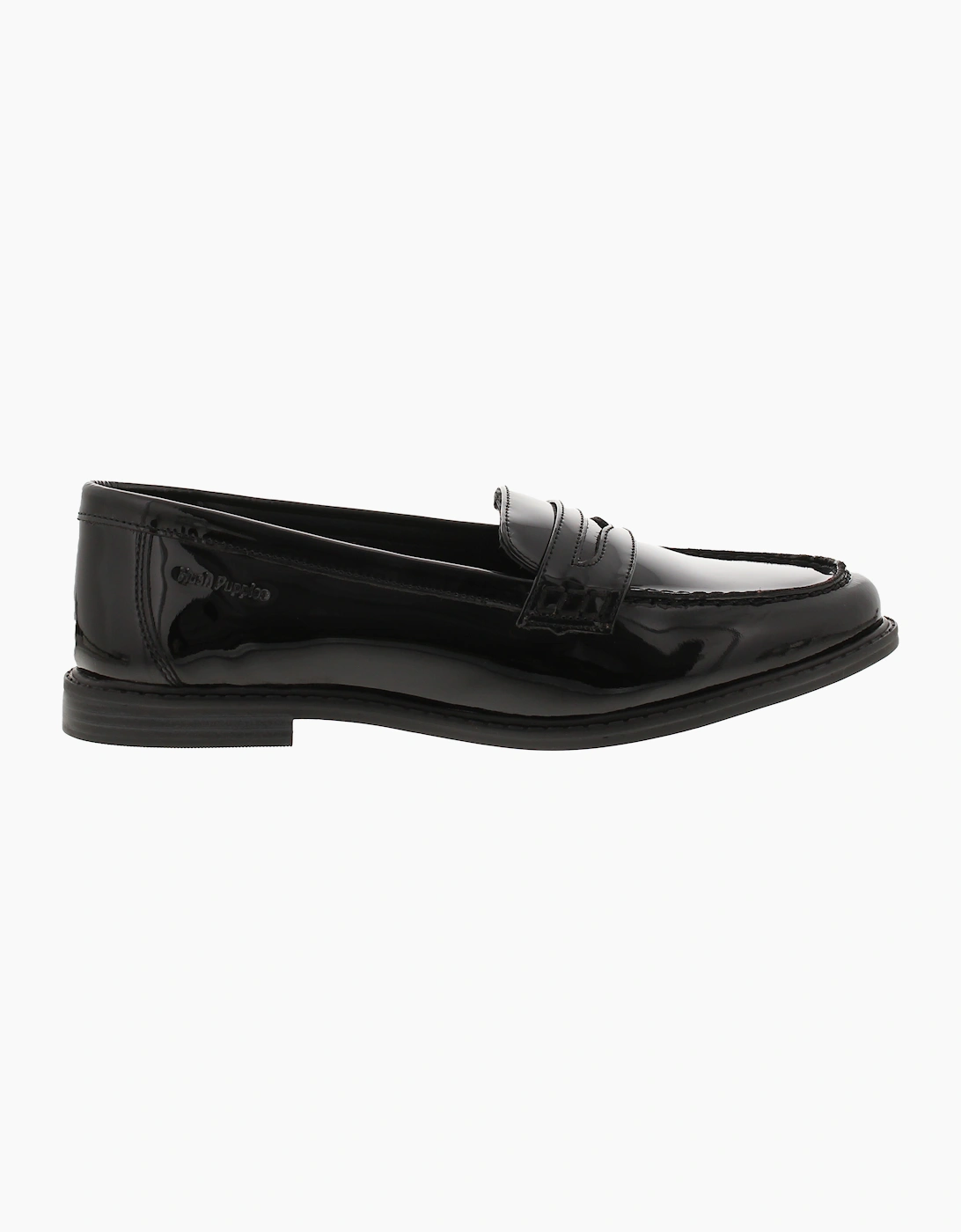 Hush Puppies Womens Shoes Flat Vienna Leather black patent UK Size